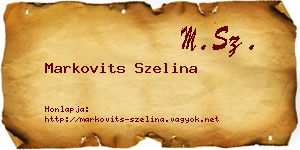 Markovits Szelina névjegykártya